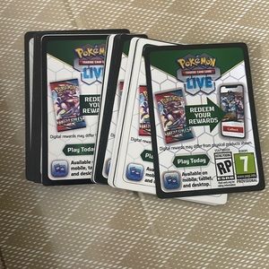 23 code cards Pokémon tcg